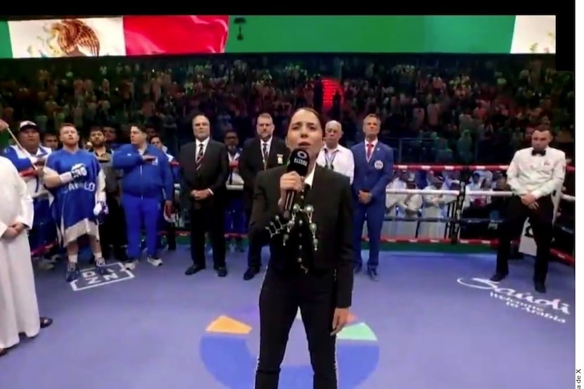 Majo Aguilar se emociona con las buenas críticas tras cantar en la pelea del Canelo